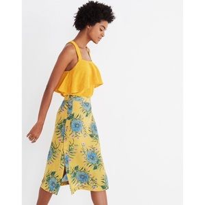 NWT Madewell Floral Midi skirt